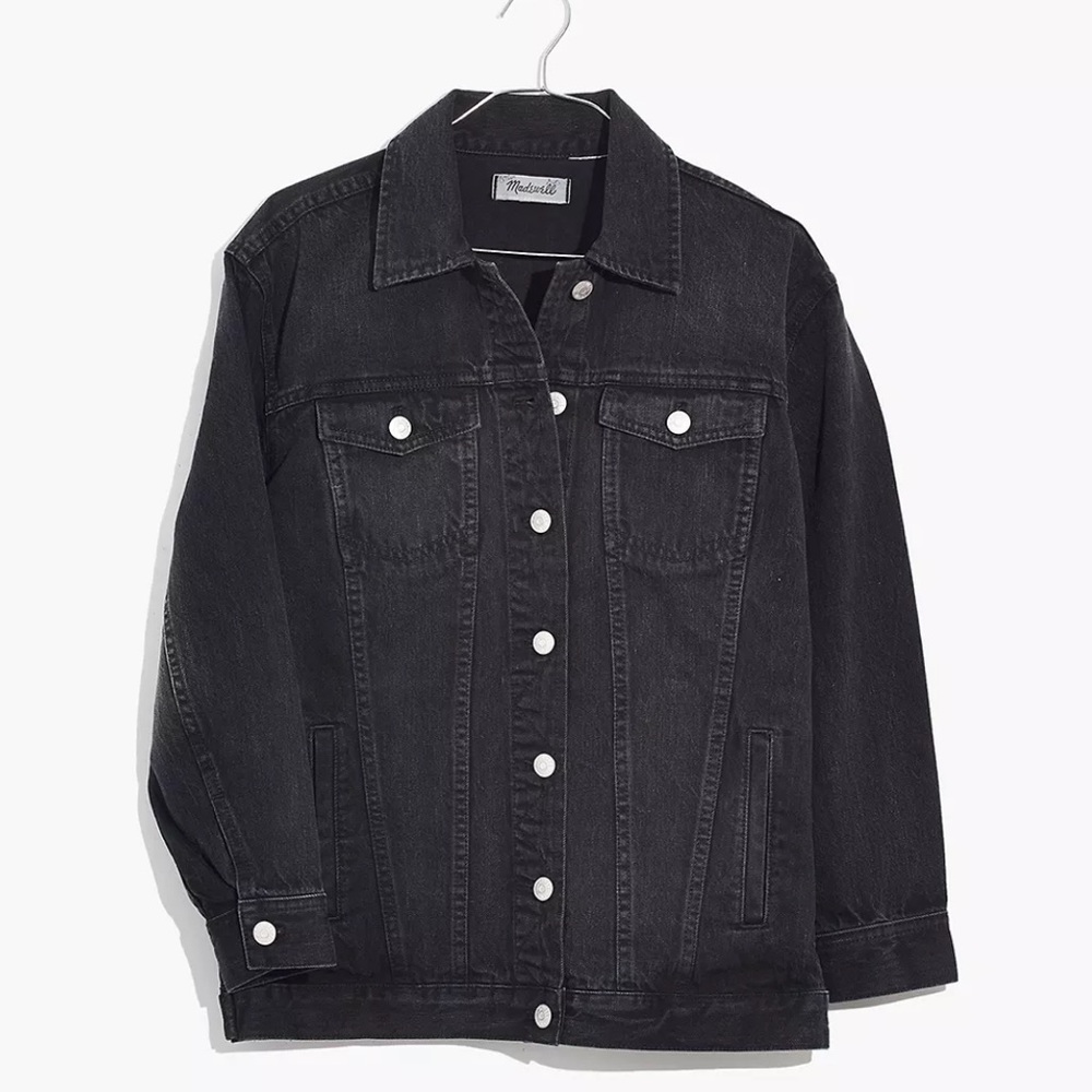 Black oversized Madewell Denim Jacket